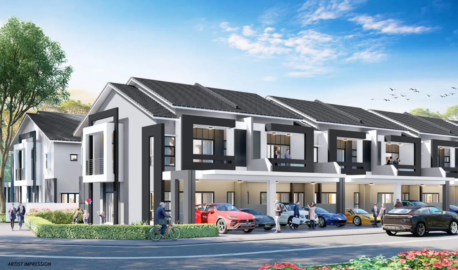 Vista Ixora double storey terrace homes artist impression in Lahat, Ipoh
